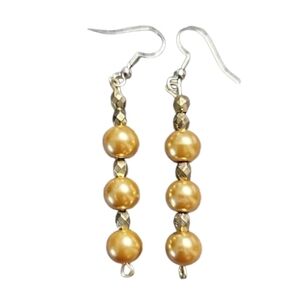 💥4 for $20💥Gold Faux Pearl Drop Earrings